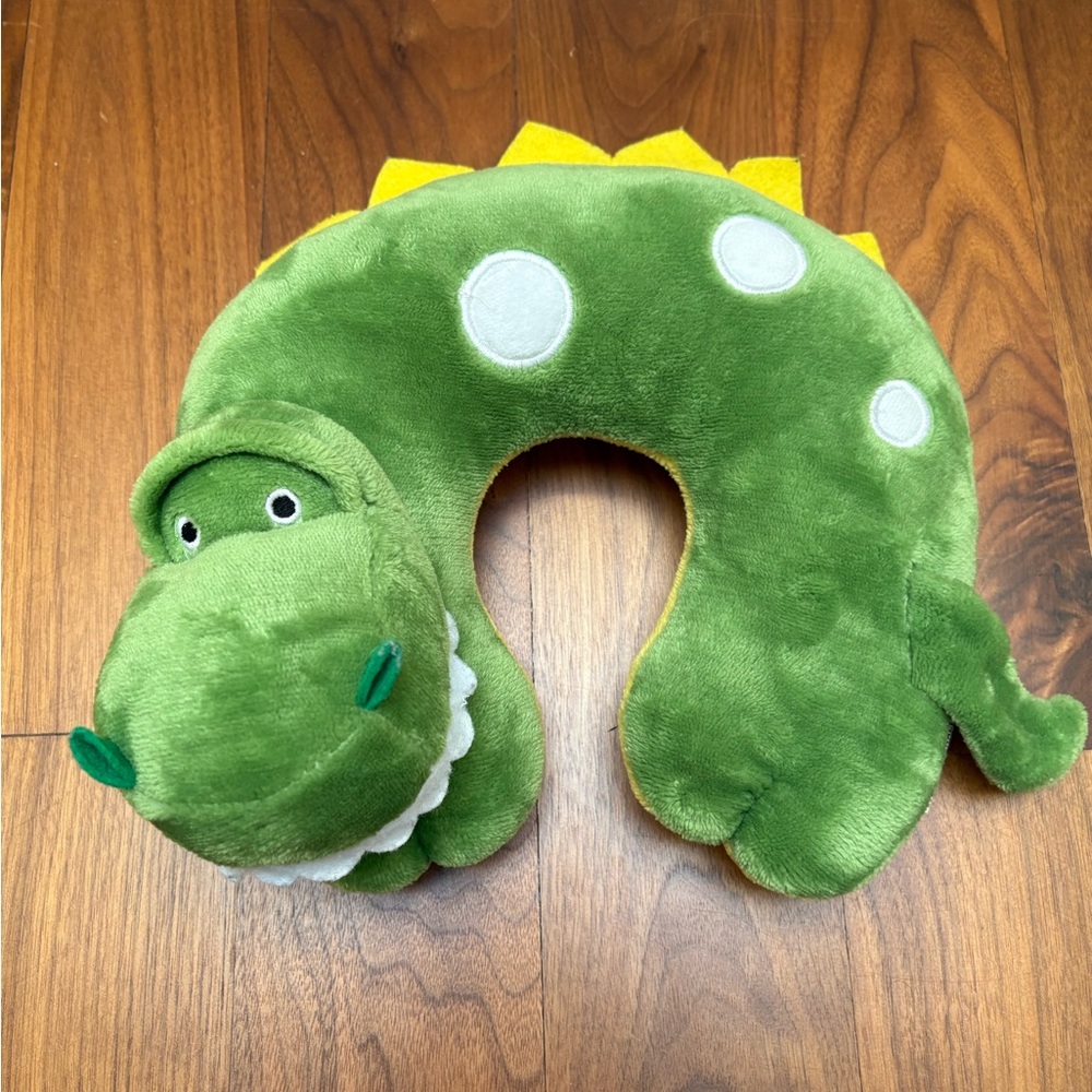 Green Dinosaur Neck Pillow